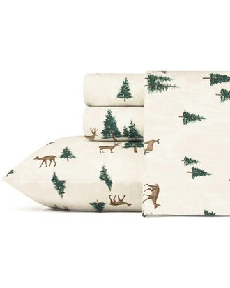Eddie Bauer Deer Hollow 100% Cotton Flannel Sheet Set