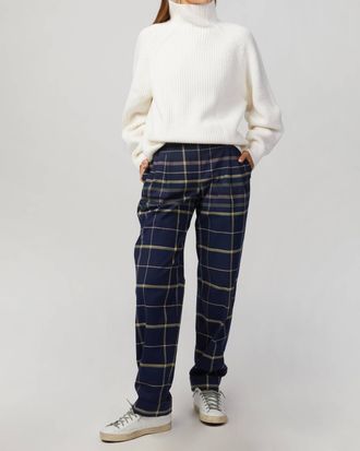 Stine Goya Laia Pants In Tartan Navy