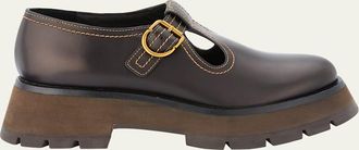 3.1 Phillip Lim Kate Lug-Sole Mary Jane Loafers