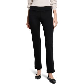 Nic+Zoe Copley Pull-On Straight Leg Ponte Pants in Black Onyx at Nordstrom Rack, Size X-Large