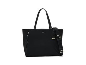 Tumi Valetta Large Tote Tote Handbags Black/Gold, Leather/Nylon
