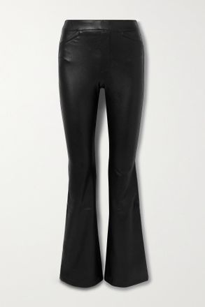 Spanx Faux Stretch-leather Flared Pants - Black - XS,S,M,L,XL,2XL,3XL