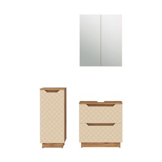 Vicco Conjunto De Muebles De Ba&ntilde;o De 3 Piezas Lotta, Cachemira, 3 Piezas, Vicco