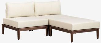 Sklum Sklum - Sof&aacute; Modular De 2 Piezas Y Puff En Acacia Giulia