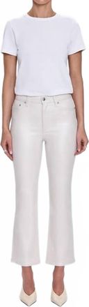 Pistola Denim Lennon High Rise Crop Boot Jean In Ivory Luster