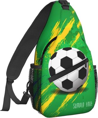 Generic Football Sling Bag Adjustable Cross Body Bag With Zipper Crossbody Bags For Outdoors Women Casual