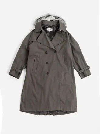 Maison Margiela Mens Trench Coat Slate Khaki