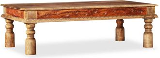 vidaXL Mesa De Centro Madera Maciza De Acacia Y Mango 110x60x38 Cm Vidaxl