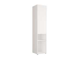 Vente-Unique Columna de almacenamiento para cama abatible - Con estantes - 1 puerta y 2 huecos - Blanco - MOVELINO