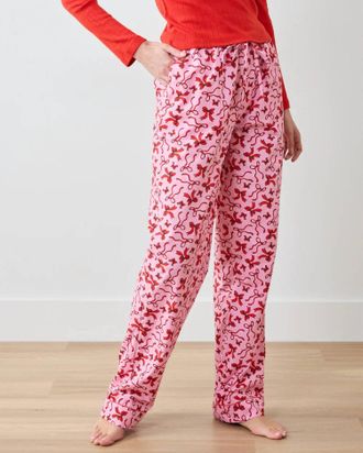 Printfresh Ribbons Pull-On Pajama Pants In Pink Tinsel