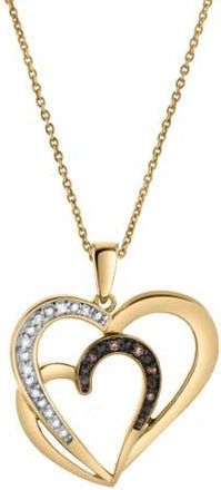 LuvMyJewelry Marielle Sterling Silver 0.05 Ct Diamond Heart Pendant in Yellow Rhodium Sterling Silver at Nordstrom