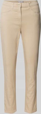 Raphaela by Brax Super Slim Fit Hose mit verkürztem Schnitt Modell LUCA in Beige, Größe 42