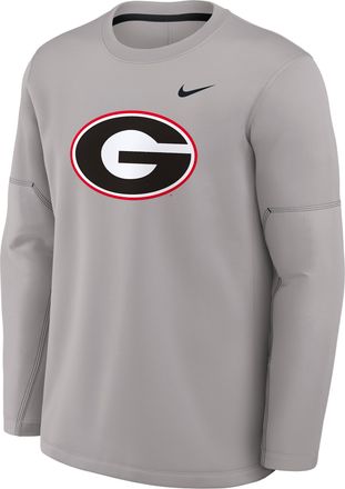 Nike Georgia Sideline Coaches Nike Mens Therma-FIT College Long-Sleeve T-Shirt in Grey | 03BR195XGBN-6P4