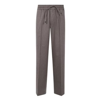 Dr&ocirc;le de Monsieur Broeken, Heren, Bruin, L, Broek met Elastische Taille en Rechte Pijpen