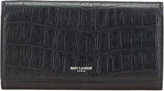 Saint Laurent Pre-owned Wallets, female, Black, Size: ONE SIZE Pre-owned Leather wallets