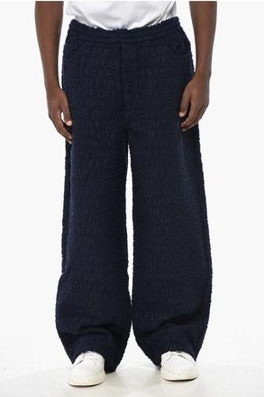 Off-white Boucl&eacute; 4-Pocket Pants with Monogram Pattern size Xl
