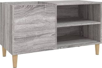 vidaXL Vidaxl - Mueble discos madera contrachapada gris sonoma 84,5x38x48 cm