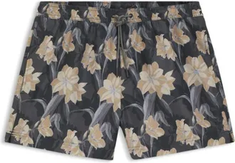 BOSS Logo-detail swim shorts with floral print