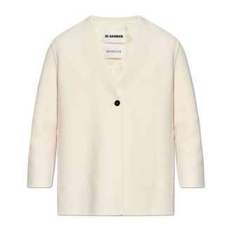 Moncler Jassen, unisex, Beige, XS, Wol, Francium 3-in-1 Mono-Breasted Wollen Jas