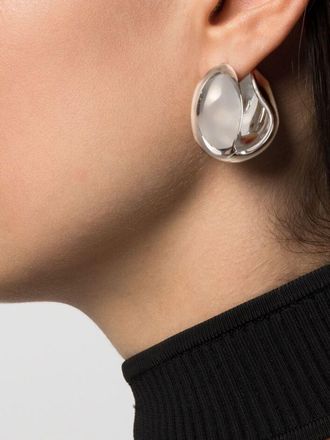 Coperni Womens Earrings Coperni Circular Silver Brass