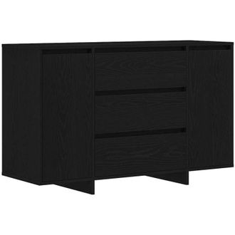 vidaXL Vidaxl - Vitrina Roble Negro 120 X 41 X 75 Cm Madera Contrachapada