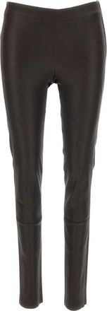 Arma Lederbroek - Dames - Leren Broeken - Bruin - 2XS - Leer - Broeken
