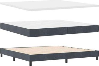 vidaXL Cama Con Somier Y Colch&oacute;n Negra 100x200 Cm Terciopelo Vidaxl