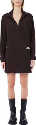 Liu Jo Kleedjes, Dames, Bruin, S, Abito T.unita con Applicazione
