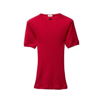 Versace Embroidered Wool Ribbed Knit T-shirt