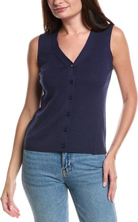Forté Cashmere V-Neck Silk & Cashmere-Blend Vest