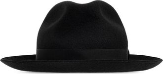 Giorgio Armani Woolen Hoed - Heren - Hoeden - Zwart - 58 CM - Wol - Accessoires