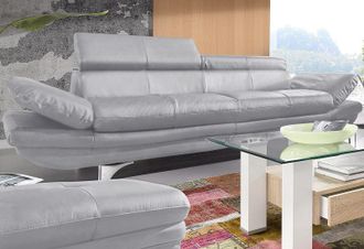 Cotta Polstergarnitur »Enterprise« Set, Set bestehend aus: 3-Sitzer mit Arm- & Kopfteilverstellung & Hocker