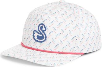 Swannies Ryan Golf Club Print Snapback Golf Hat in White at Nordstrom Rack