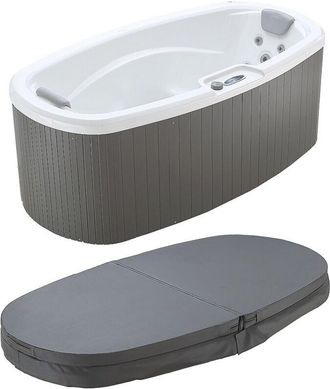 Vente-Unique Vente-unique - Idromassaggio 2 posti Bianco perlato con telone 14 getti L210 x P110 x H74 cm Sistema balboa - samoa iv