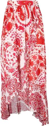 Twinset Viscose Mouwloze Top - Dames - Maxi Rokken - Veelkleurig - L - Rokken
