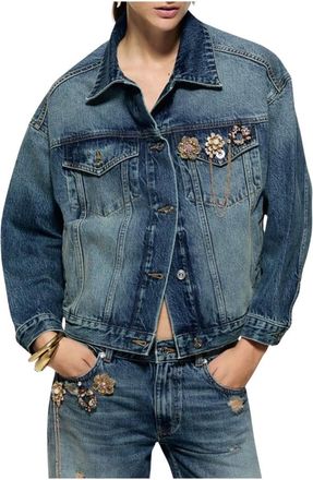 Liu Jo Tejano Giubbotto Spille Zb7308 D0418 - - Jackets - Donna - Blu - S
