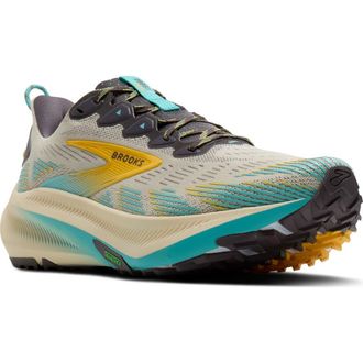 Brooks Ghost Trail Running Shoe in Bleached Sand/rabbit/bluefish at Nordstrom, Size 12.5