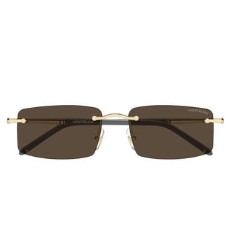 Montblanc Sunglasses Mb0443 S 005 Gold/Brown Men