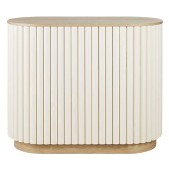 Maisons du monde Mueble bar bicolor con troncos blanco