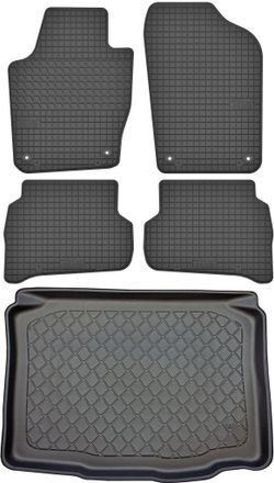OEM Juego De Alfombrillas De Goma Para Coche Y Alfombrilla Para Maletero Para Seat Ibiza Iv Hatchback (desde Mayo De 2008 Hasta Mayo De 2017)