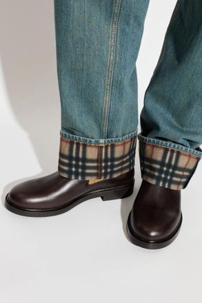 Burberry Pembroke Ankle Boots, Mens, Brown