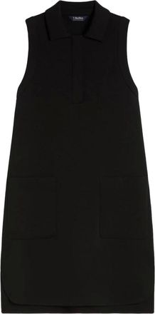 Max Mara Short Dresses, female, Black, Size: XS Saggina Polo Dress