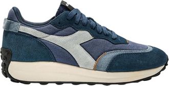 Diadora Blauwe Su&egrave;de Hardloopschoenen - Heren - Sneakers - Blauw - 45 EU - Su&egrave;de - Schoenen