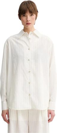 Nanushka Fryda Shirt - Dames - Overhemden - Beige - M - Katoen - Overhemden