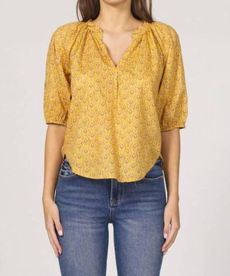 Dear John Denim Costa Top In Marigold Calico