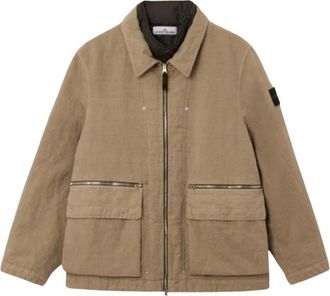 Stone Island Field Jacket - - Jackets - Uomo - Beige - M
