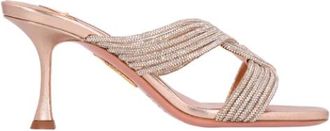 Aquazzura Heeled Mules, female, Pink, 5 UK, Stylish Mule Shoes for Women