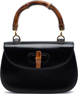 Gucci Pre-owned Gucci Small Calfskin Bamboo Top Handle Bag Ladies 6LAZ8YF7F6FEMT6I