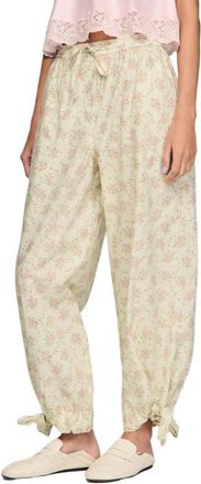 Sandro Floral-print wide-leg trousers in Pink /Green at Nordstrom, Size 40 Eu