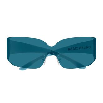 Balenciaga Bb0421s 003 Blue Petrolio Sunglasses